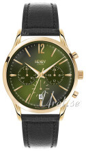 Henry London Finchley Grønn/Lær Ø41 mm Henry London Finchley Grønn/Lær Ø41 mm