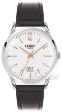 Henry London Stratford Hvit/Lær Ø41 mm Henry London Stratford Hvit/Lær Ø41 mm