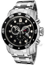 Invicta Pro Diver Sort/Stål Ø48 mm Invicta Pro Diver Sort/Stål Ø48 mm