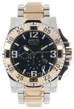 Invicta Excursion Sort/Gulltonet stål Ø50 mm Invicta Excursion Sort/Gulltonet stål Ø50 mm