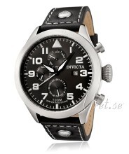 Invicta II Sort/Lær Ø45 mm Invicta II Sort/Lær Ø45 mm