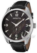 Invicta Vintage Sort/Lær Ø49.5 mm Invicta Vintage Sort/Lær Ø49.5 mm