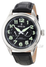 Invicta Vintage Sort/Lær Ø45 mm Invicta Vintage Sort/Lær Ø45 mm