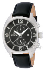 Invicta Vintage Sort/Lær Ø45 mm Invicta Vintage Sort/Lær Ø45 mm