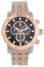Invicta Sea Sort/Rose-gulltonet stål Ø53 mm Invicta Sea Sort/Rose-gulltonet stål Ø53 mm