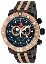 Invicta Sea Sort/Rose-gulltonet stål Ø53 mm Invicta Sea Sort/Rose-gulltonet stål Ø53 mm