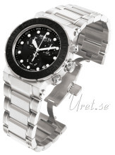 Invicta Ocean Reef Reserve Sort/Stål Ø46 mm Invicta Ocean Reef Reserve Sort/Stål Ø46 mm