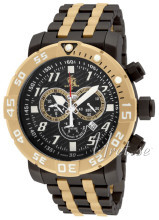 Invicta Sea Sort/Gulltonet stål Ø53 mm Invicta Sea Sort/Gulltonet stål Ø53 mm