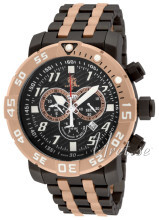 Invicta Sea Sort/Rose-gulltonet stål Ø53 mm Invicta Sea Sort/Rose-gulltonet stål Ø53 mm