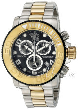 Invicta Sea Sort/Gulltonet stål Ø50 mm Invicta Sea Sort/Gulltonet stål Ø50 mm