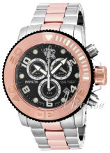 Invicta Sea Sort/Rose-gulltonet stål Ø50 mm Invicta Sea Sort/Rose-gulltonet stål Ø50 mm
