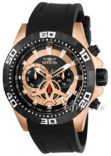 Invicta Aviator Sort/Gummi Ø48 mm Invicta Aviator Sort/Gummi Ø48 mm