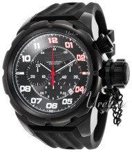 Invicta Russian Diver Sort/Gummi Ø53 mm Invicta Russian Diver Sort/Gummi Ø53 mm