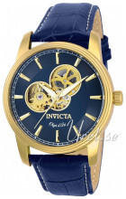 Invicta Blå/Lær Ø44 mm Invicta Blå/Lær Ø44 mm