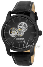 Invicta Sort/Lær Ø44 mm Invicta Sort/Lær Ø44 mm
