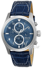 Invicta Aviator Blå/Lær Ø44 mm Invicta Aviator Blå/Lær Ø44 mm