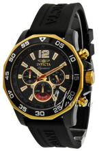 Invicta Signature II Sort/Gummi Ø45 mm Invicta Signature II Sort/Gummi Ø45 mm