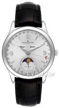 Jaeger LeCoultre Master Calendar Stainless Steel Sølvfarget/Lær Jaeger LeCoultre Master Calendar Stainless Steel Sølvfarget/Lær