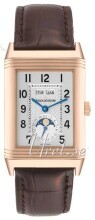 Jaeger LeCoultre Grande Reverso Calendar Pink Gold Sølvfarget/Læ Jaeger LeCoultre Grande Reverso Calendar Pink Gold Sølvfarget/Læ