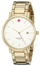 Kate Spade Gramercy Hvit/Gulltonet stål Ø38 mm Kate Spade Gramercy Hvit/Gulltonet stål Ø38 mm