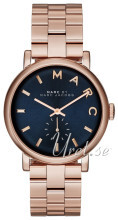 Marc by Marc Jacobs Baker Blå/Rose-gulltonet stål Ø36 mm Marc by Marc Jacobs Baker Blå/Rose-gulltonet stål Ø36 mm