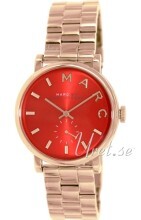 Marc by Marc Jacobs Baker Rød/Rose-gulltonet stål Ø36 mm Marc by Marc Jacobs Baker Rød/Rose-gulltonet stål Ø36 mm