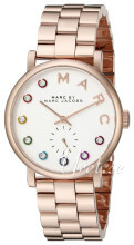 Marc by Marc Jacobs Baker Hvit/Rose-gulltonet stål Ø36 mm Marc by Marc Jacobs Baker Hvit/Rose-gulltonet stål Ø36 mm