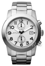 Marc by Marc Jacobs Larry Chronograph Hvit/Stål Ø46 mm Marc by Marc Jacobs Larry Chronograph Hvit/Stål Ø46 mm