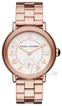 Marc by Marc Jacobs Dress Hvit/Rose-gulltonet stål Ø37 mm Marc by Marc Jacobs Dress Hvit/Rose-gulltonet stål Ø37 mm