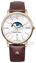 Maurice Lacroix Eliros Moonphase Hvit/Lær Ø40 mm Maurice Lacroix Eliros Moonphase Hvit/Lær Ø40 mm