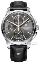 Maurice Lacroix Pontos Chronographe Grå/Lær Ø43 mm Maurice Lacroix Pontos Chronographe Grå/Lær Ø43 mm
