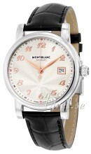 Montblanc Star Sølvfarget/Lær Ø39 mm Montblanc Star Sølvfarget/Lær Ø39 mm