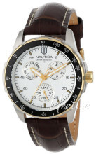 Nautica Windseeker Sølvfarget/Lær Ø40 mm Nautica Windseeker Sølvfarget/Lær Ø40 mm