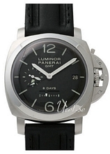 Panerai Historic Luminor 1950 8 Days GMT Sort/Lær Ø44 mm Panerai Historic Luminor 1950 8 Days GMT Sort/Lær Ø44 mm