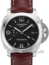 Panerai Contemporary Luminor 1950 3 Days GMT Automatic Sort/Lær Panerai Contemporary Luminor 1950 3 Days GMT Automatic Sort/Lær