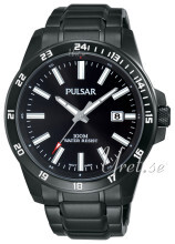 Pulsar Herrklockor Sort/Stål Ø43 mm Pulsar Herrklockor Sort/Stål Ø43 mm