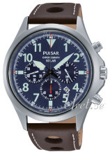 Pulsar Blå/Lær Ø43 mm Pulsar Blå/Lær Ø43 mm