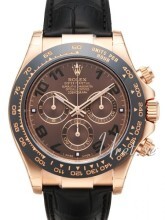 Rolex Daytona Sort/Lær Ø40 mm Rolex Daytona Sort/Lær Ø40 mm