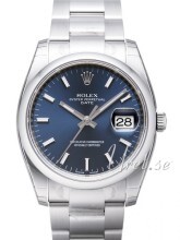 Rolex Perpetual Date Blå/Stål Ø34 mm Rolex Perpetual Date Blå/Stål Ø34 mm