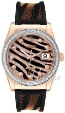 Rolex Datejust 36 Sort/Lær Ø36 mm Rolex Datejust 36 Sort/Lær Ø36 mm