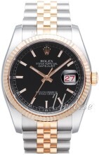 Rolex Datejust 36 Sort/Stål Ø36 mm Rolex Datejust 36 Sort/Stål Ø36 mm