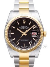 Rolex Datejust 36 Sort/Stål Ø36 mm Rolex Datejust 36 Sort/Stål Ø36 mm