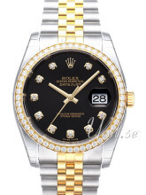 Rolex Datejust 36 Sort/Stål Ø36 mm Rolex Datejust 36 Sort/Stål Ø36 mm