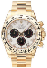 Rolex Cosmograph Daytona Hvit/18 karat gult gull Ø40 mm Rolex Cosmograph Daytona Hvit/18 karat gult gull Ø40 mm