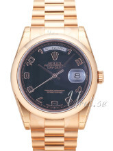 Rolex Day-Date 36 Sort/18 karat rosé gull Ø36 mm Rolex Day-Date 36 Sort/18 karat rosé gull Ø36 mm