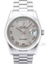 Rolex Day-Date 36 Sølvfarget/Platina Ø36 mm Rolex Day-Date 36 Sølvfarget/Platina Ø36 mm