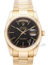 Rolex Day-Date 36 Sort/18 karat gult gull Ø36 mm Rolex Day-Date 36 Sort/18 karat gult gull Ø36 mm