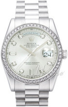 Rolex Day-Date 36 Sølvfarget/Platina Ø36 mm Rolex Day-Date 36 Sølvfarget/Platina Ø36 mm