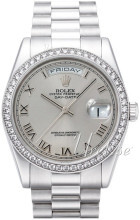 Rolex Day-Date 36 Sølvfarget/Platina Ø36 mm Rolex Day-Date 36 Sølvfarget/Platina Ø36 mm