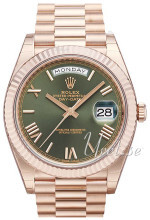 Rolex Day-Date 40 Grønn/18 karat rosé gull Ø40 mm Rolex Day-Date 40 Grønn/18 karat rosé gull Ø40 mm